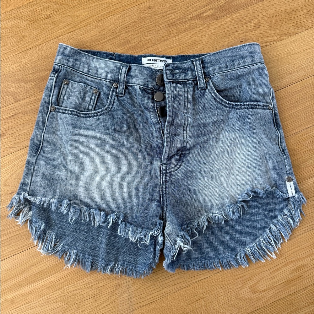 One X OneTeaspoon Distressed Denim Jean Shorts